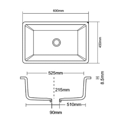 Asiatique Quartz Sink Ikon IKON ( 24 x 18 inches )  -  Eros