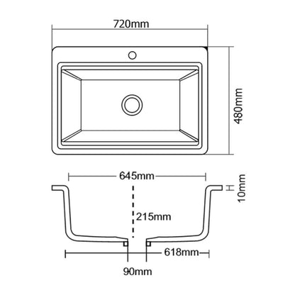 Asiatique Quartz Sink Precis PRECIS ( 28.5 x 19 inches )  -  Bronze