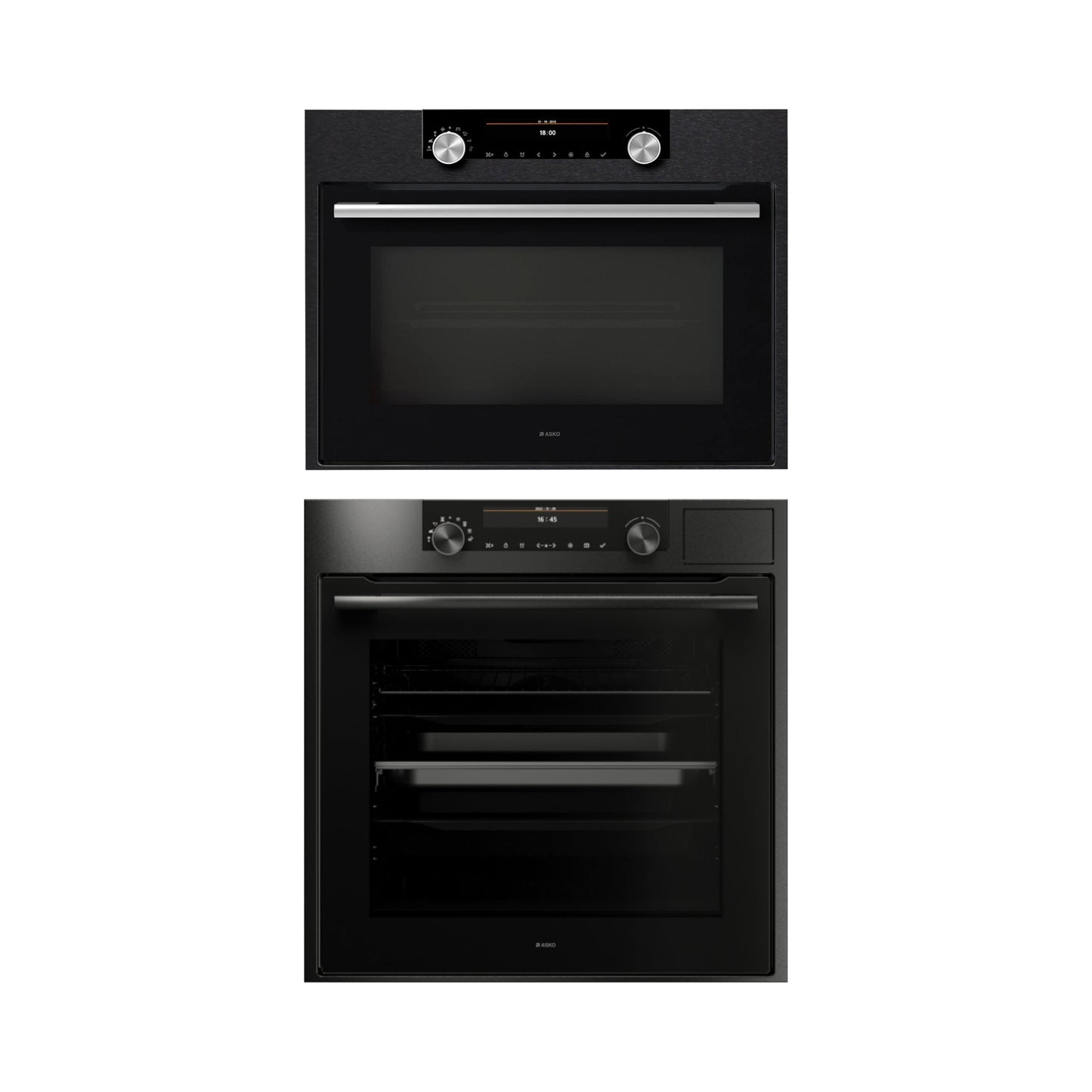 Asko Built In Oven with Full Steam Function OCS8687B + Asko Built-In Microwave OM8487B