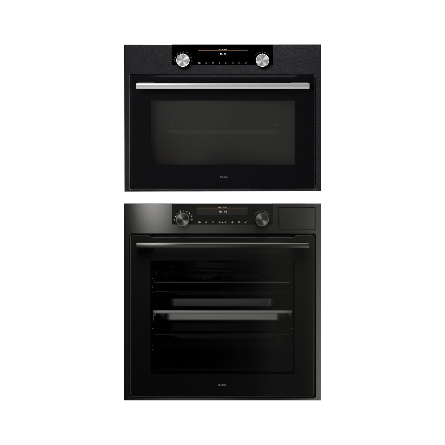 Asko Built In Oven with Full Steam Function OCS8687B + Asko Built-In Microwave OM8487B