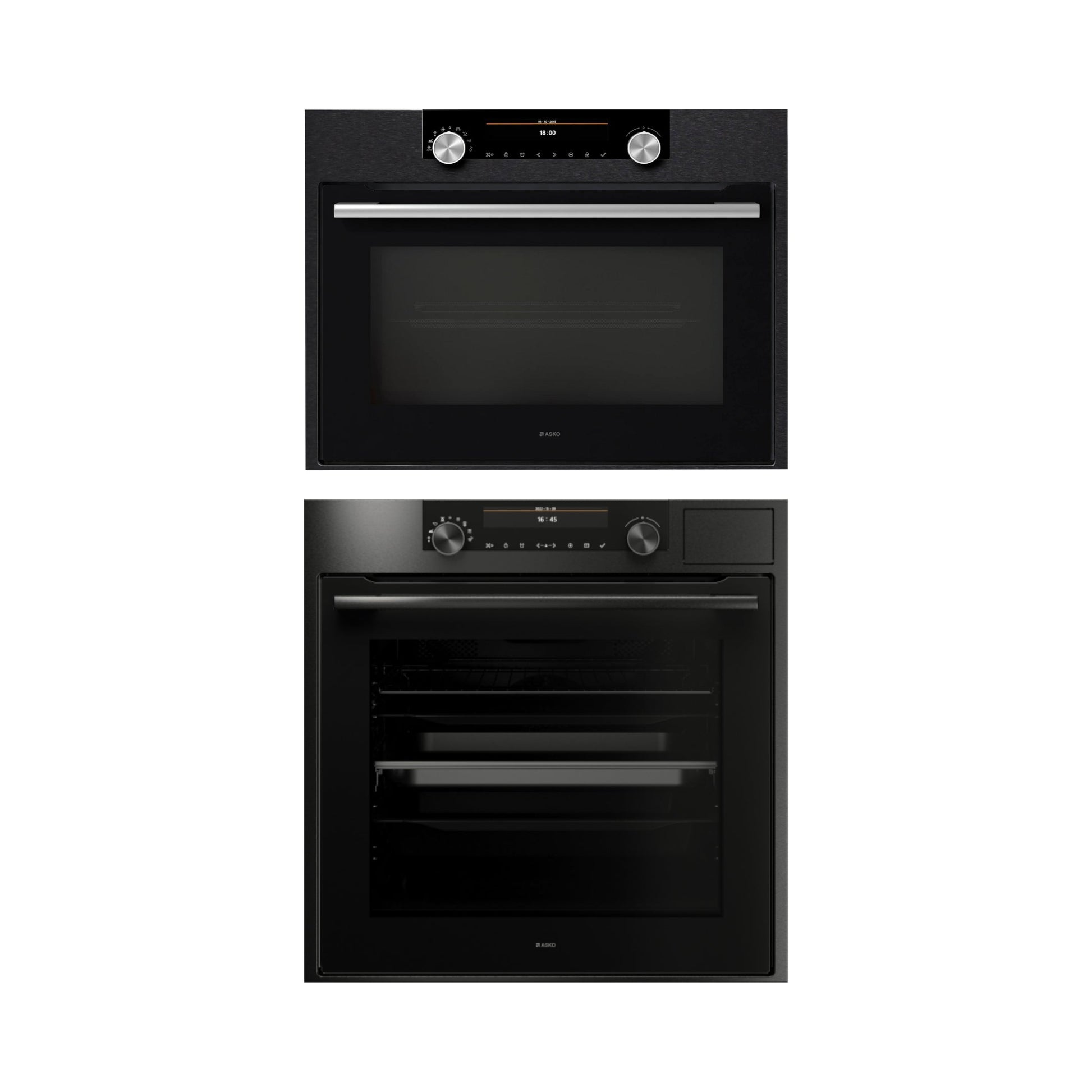 Asko Built In Oven with Full Steam Function OCS8687B + Asko Built-In Microwave OM8487B