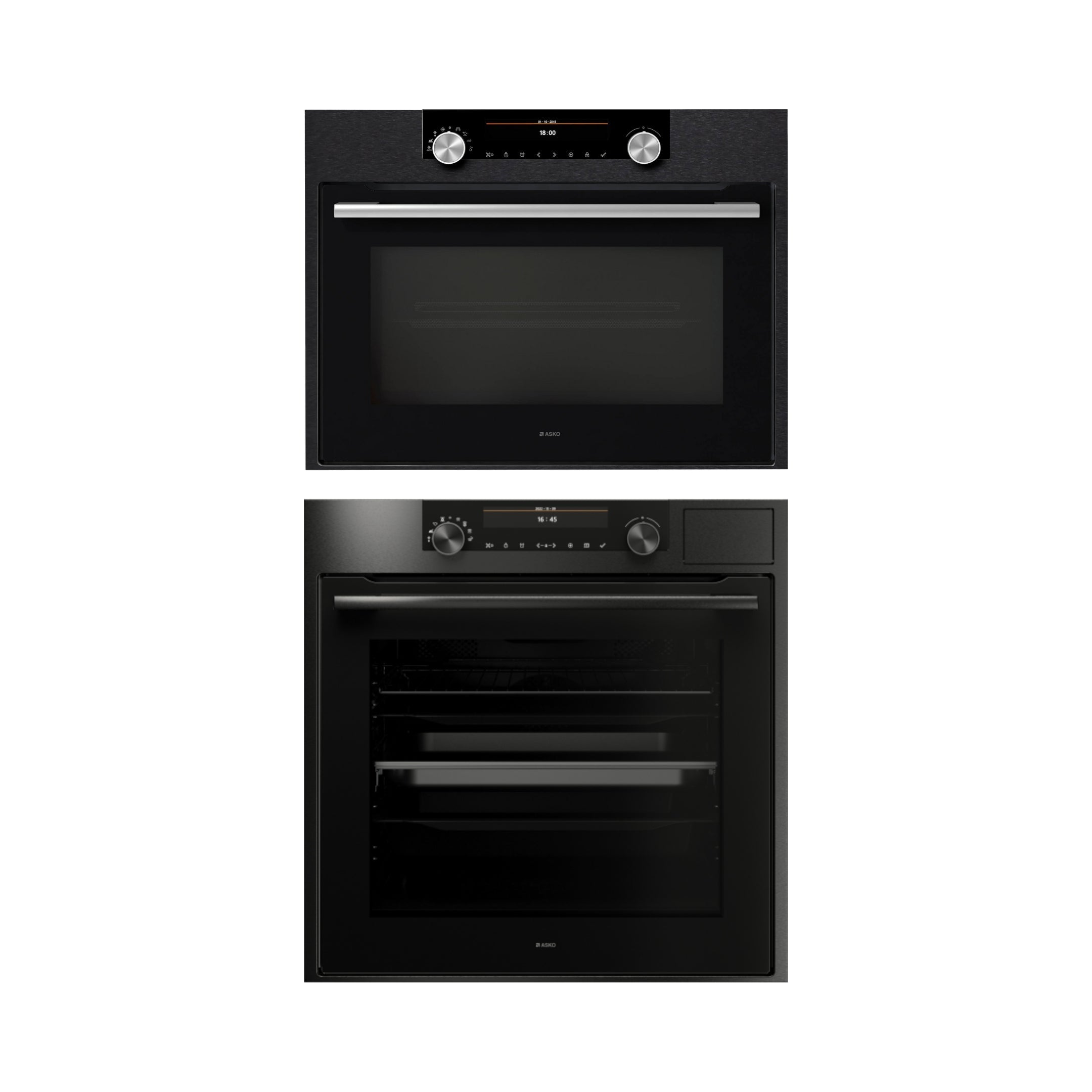 Asko Built In Oven with Full Steam Function OCS8687B + Asko Built-In Microwave OM8487B