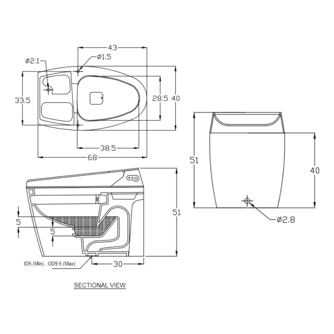 Hindware Floor Mounted White Closet WC Automate 92522 STARWHITE with S-Trap