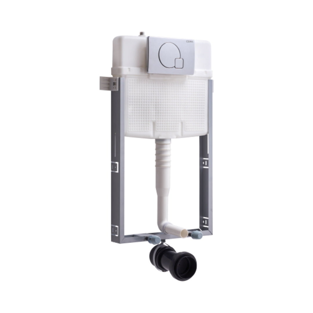 Cera Chevron External Wall Mounted Cistern Half Frame B1110112 - White