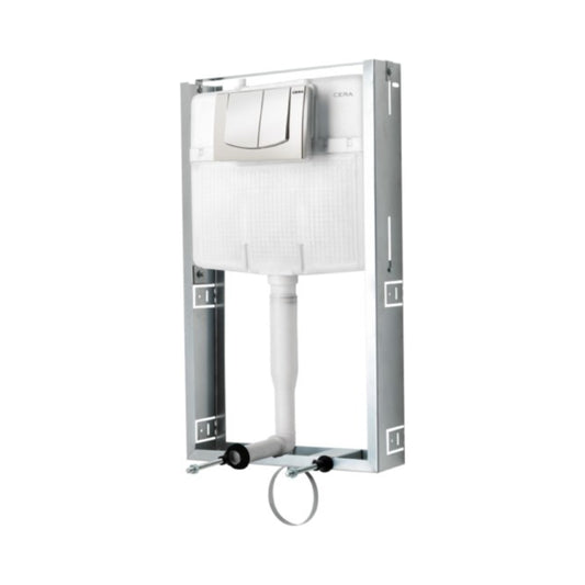 Cera Chevron External Wall Mounted Cistern Half Frame B1110113 - White