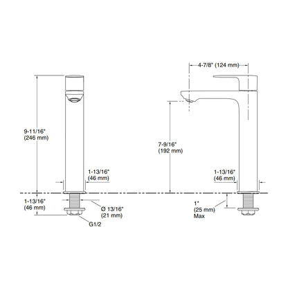 Kohler Table Mounted Tall Boy Basin Tap Hone K-22539IN-4A-CP - Chrome