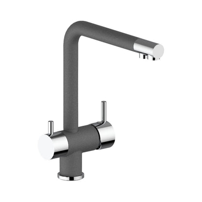 Hafele Table Mounted Regular Kitchen RO + Sink Mixer BE-PURE with Swinging Spout in Alu Metallic Finish