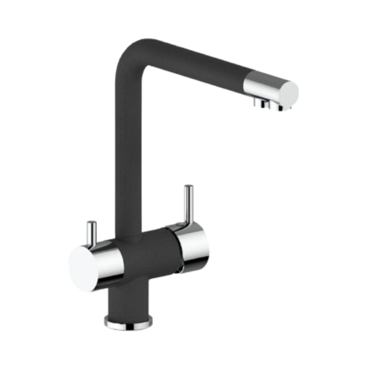 Hafele Table Mounted Regular Kitchen RO + Sink Mixer BE-PURE with Swinging Spout in Anthracite Finish