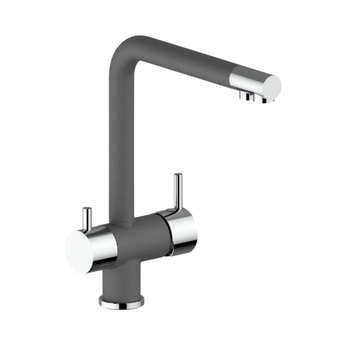 Hafele Table Mounted Regular Kitchen RO + Sink Mixer BE-PURE with Swinging Spout in Rock Grey Finish