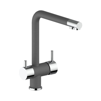 Hafele Table Mounted Regular Kitchen RO + Sink Mixer BE-PURE with Swinging Spout in Rock Grey Finish