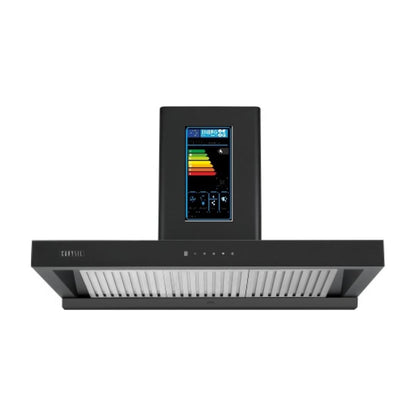 Carysil 60 cm Wall Mounted Chimney Energy Saving Chimney Berlin 60 + Carysil Cooking Range FSCR 01