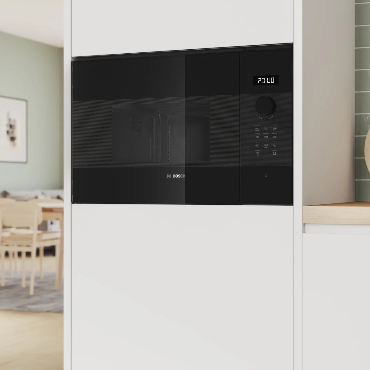 Bosch Built In Oven with Air Fryer Series 4 HUA716EA0I + Bosch Built-In Microwave Series 4 BFL554MB2I