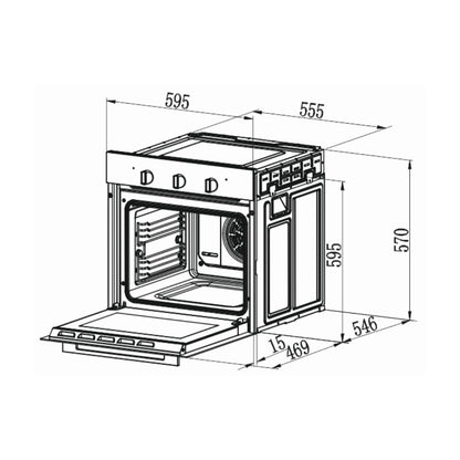 Carysil Built In Oven BIO 03 + Carysil Built-In Convection Microwave MWO 3