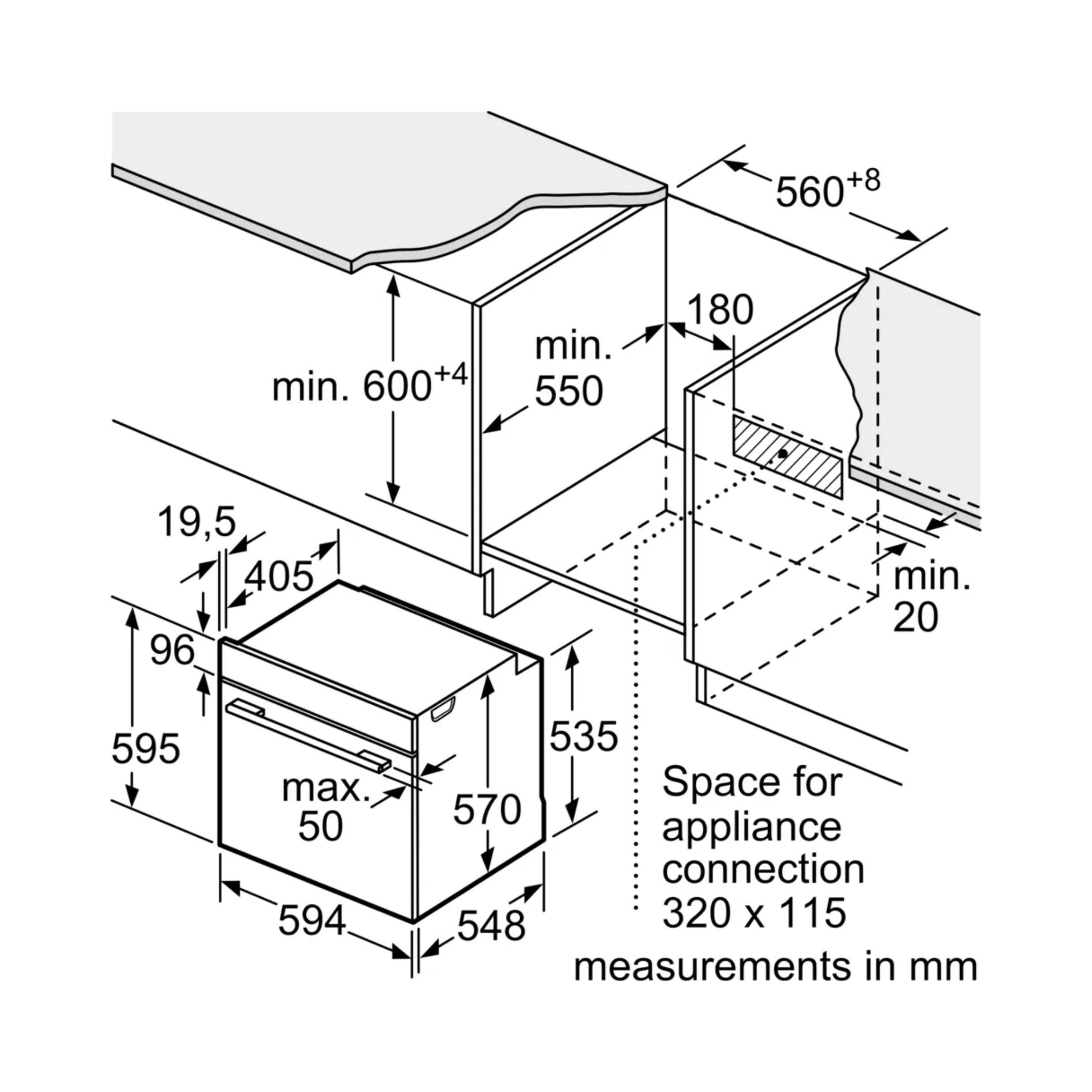Bosch Built In Oven HUA717BA0I + Bosch Built-In Microwave Series 6 BEL554MB0I