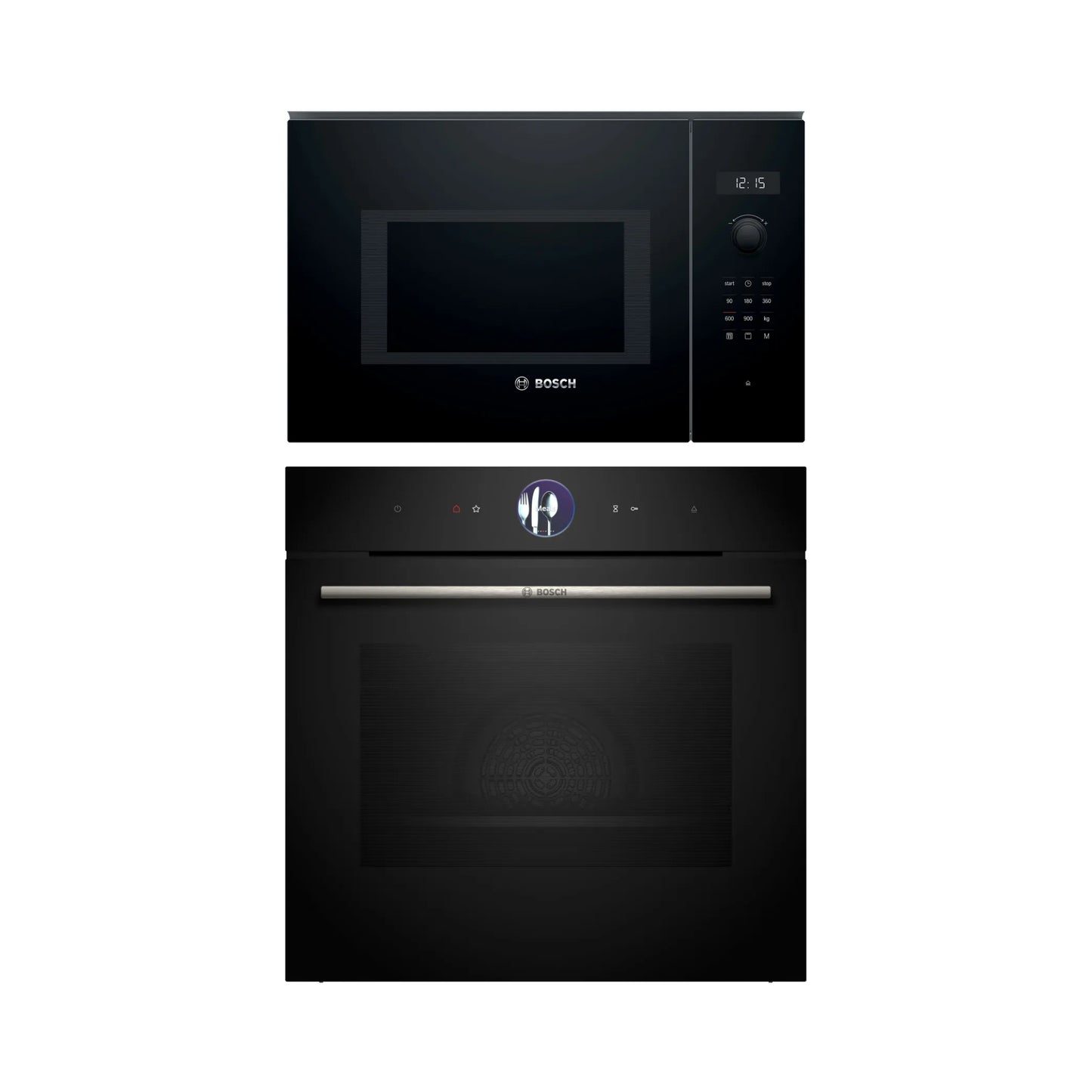 Bosch Built In Oven with Full Steam Function HSG7361B1 + Bosch Built-In Microwave Series 6 BEL554MB0I