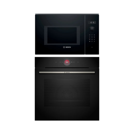 Bosch Built In Oven With Air Fryer HBG7341B1 + Bosch Built-In Microwave Series 6 BEL554MB0I