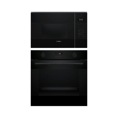 Bosch Built In Oven with Air Fryer Series 4 HUA716EA0I + Bosch Built-In Microwave Series 4 BFL554MB2I