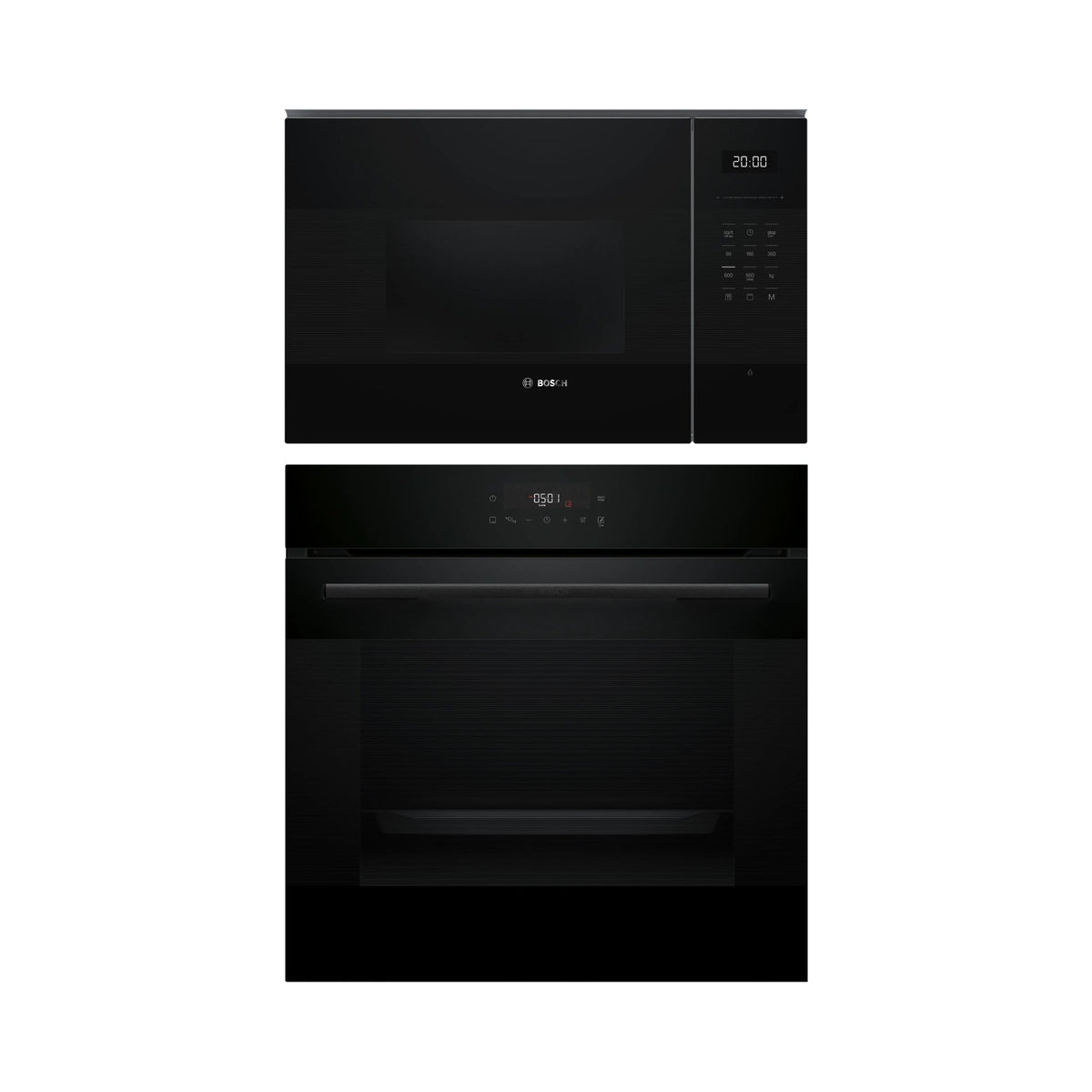 Bosch Built In Oven With Air Fryer Series 6 HJG852YB0I + Bosch Built-In Microwave Series 6 BEL554MB2I