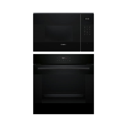 Bosch Built In Oven With Air Fryer Series 6 HJG852YB0I + Bosch Built-In Microwave Series 6 BEL554MB2I