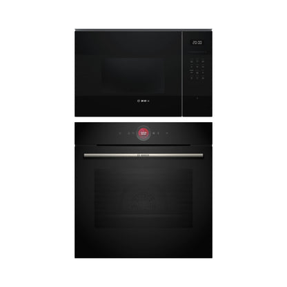 Bosch Built In Oven With Air Fryer HBG7341B1 + Bosch Built-In Microwave Series 6 BEL554MB2I