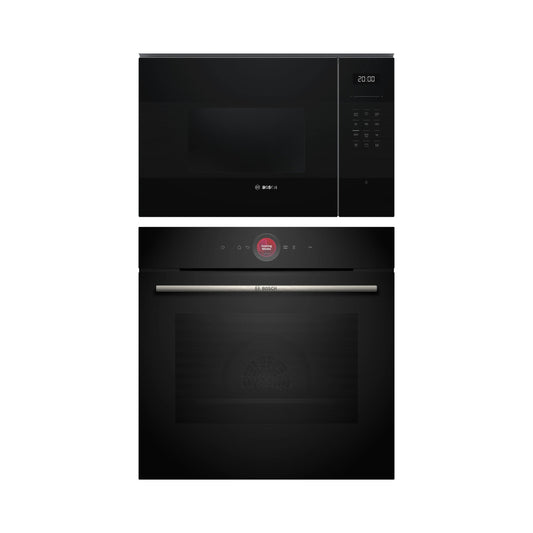 Bosch Built In Oven With Air Fryer HBG7341B1 + Bosch Built-In Microwave Series 6 BEL554MB2I