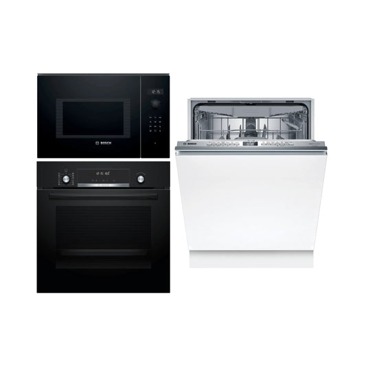 Bosch Built In Oven HBJ577EB0I + Bosch Built-In Microwave Series 6 BEL554MB0I + Bosch Built In Dishwasher Series 6 SMV6HMX01I with 15 Place Settings