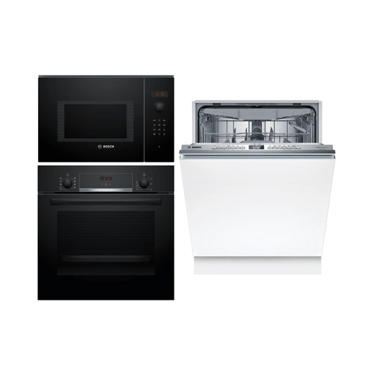 Bosch Built In Oven HBJ534EB0I + Bosch Built-In Microwave Series 6 BEL553MB0I + Bosch Built In Dishwasher Series 6 SMV6HMX01I with 15 Place Settings