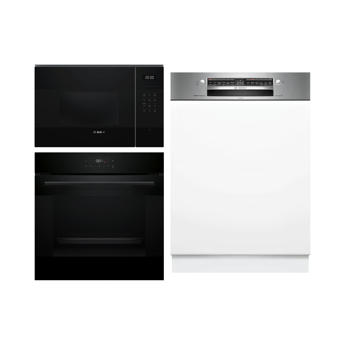 Bosch Built In Oven With Air Fryer Series 6 HJG852YB0I + Bosch Built-In Microwave Series 6 BEL554MB2I