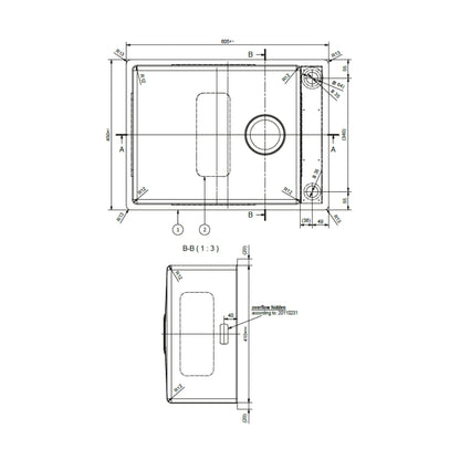 Franke Stainless Steel Sink Box Deluxe BOX DELUXE BXX 210 110 50 ( 24 x 18 inches ) - Satin