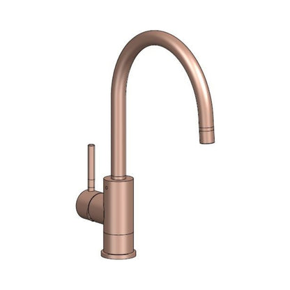 Reginox Table Mounted Regular Kitchen Sink Mixer PVD CANO with Extractable Hand Shower Spout in Copper Finish