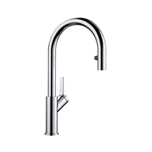 Hafele Table Mounted Pull-Down Kitchen Sink Mixer Blanco CARENA-S-VARIO with Extractable Hand Shower Spout in Chrome Finish
