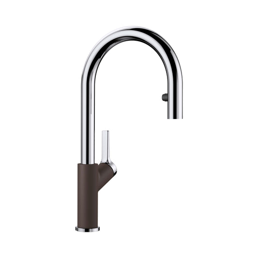 Hafele Table Mounted Pull-Down Kitchen Sink Mixer Blanco CARENA-S-VARIO with Extractable Hand Shower Spout in Coffee Finish