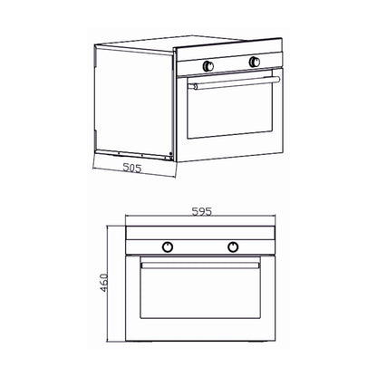 Carysil Built In Oven BIO 03 + Carysil Built-In Convection Microwave MWO 3