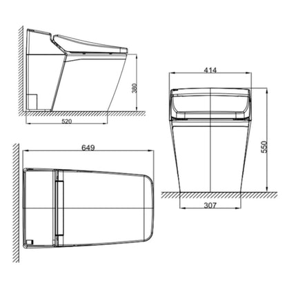 American Standard Floor Mounted White Closet WC Acacia Evolution CEAS5006-0000424C0 with S-Trap
