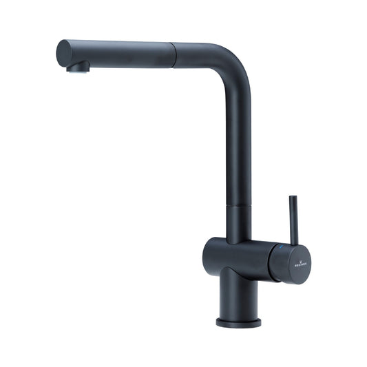 Reginox Table Mounted Pull-Out Kitchen Sink Mixer CEDAR with Extractable Hand Shower Spout in Black Finish