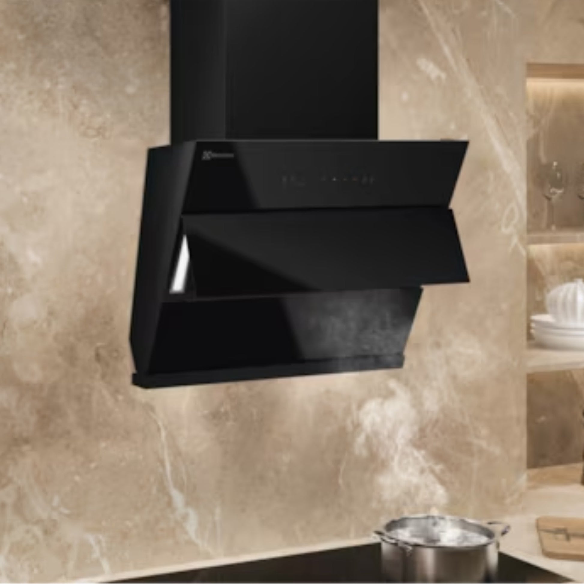 Electrolux Built In Oven with Steam Assist KOCBP21XA + Electrolux Built-In Convection Microwave EMSB25XC + Electrolux 90 cm Wall Mounted Chimney ECS9932KB + Electrolux 90 cm 4 Burner Hob UltimateTaste 300 EHG9430BCI