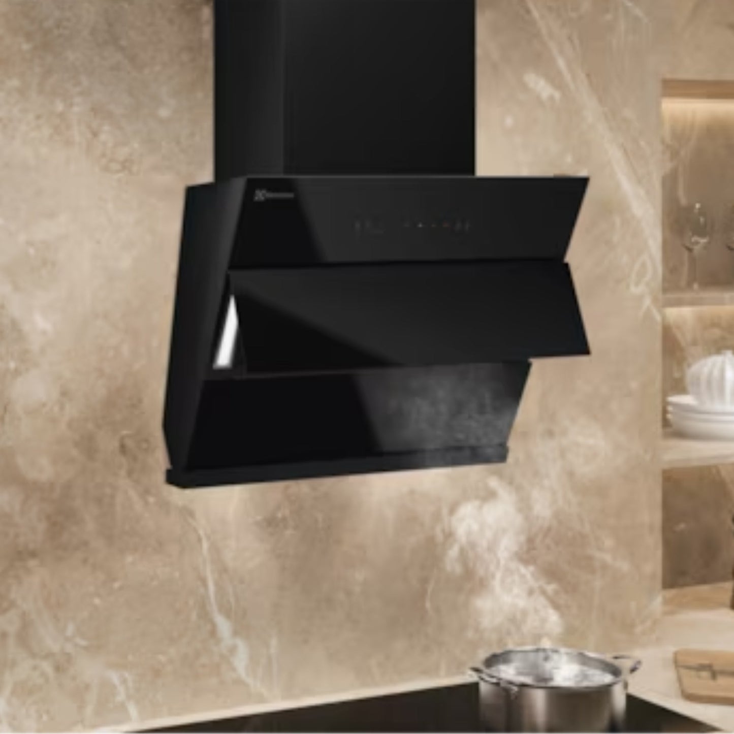 Electrolux Built In Oven with Steam Assist KOCBP21XA + Electrolux Built-In Convection Microwave with Air Fryer EMSB30XCF + Electrolux 90 cm Wall Mounted Chimney ECS9932KB + Electrolux 90 cm 4 Burner Hob UltimateTaste 300 EHG9430BCI