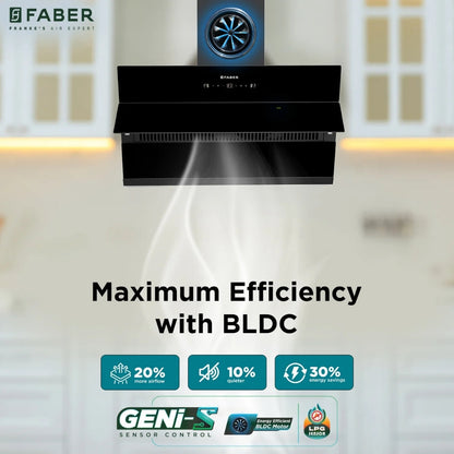 Faber Built In Oven FBIO 82L 11F AF BK + Faber Built-In Microwave FBI MWO 25 SG + Faber 90 cm Wall Mounted Chimney Gen-S Series AETHER BLDC HC SC BK 90 + Faber 90 cm 4 Burner Hob Bella Series BELLA HT 904 BR AI FFD