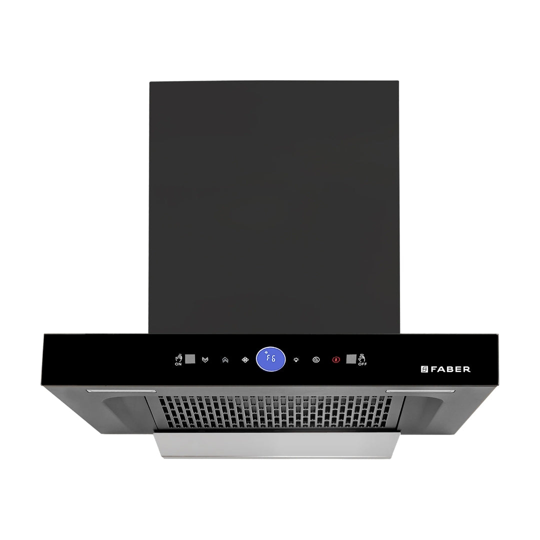 Faber 60 cm Wall Mounted Chimney Gen-I Series DAZZLE BLDC FL HC BK 60 + Faber Cooking Range FCR 53L 4B CIR