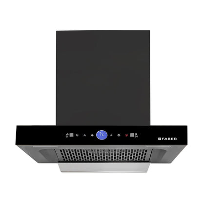 Faber 60 cm Wall Mounted Chimney Gen-I Series DAZZLE BLDC FL HC BK 60 + Faber Cooking Range FCR 53L 4B CIR