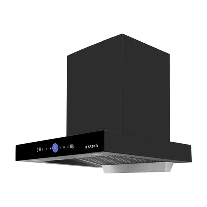 Faber 60 cm Wall Mounted Chimney Gen-I Series DAZZLE BLDC FL HC BK 60 + Faber Cooking Range FCR 52L 4B BEG