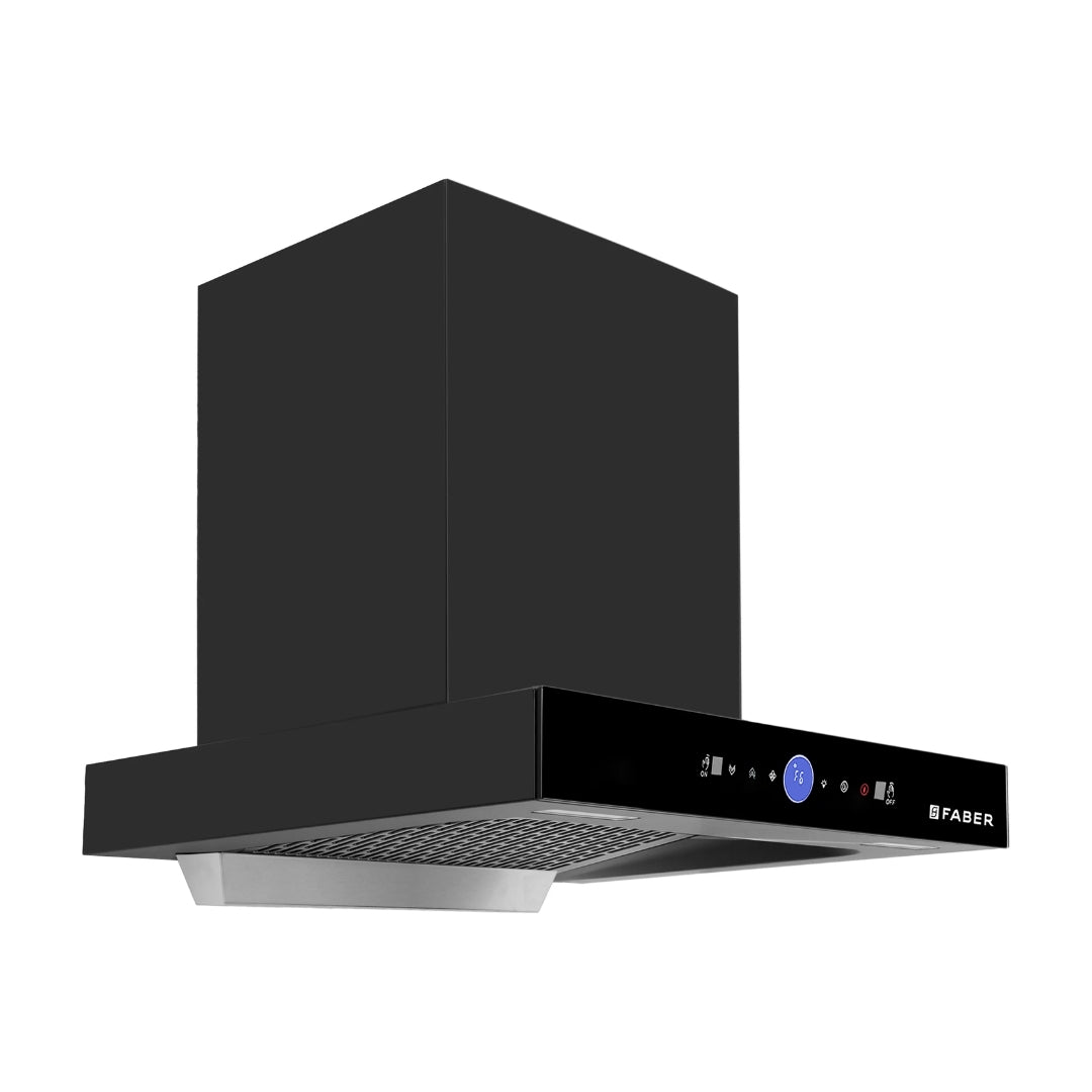 Faber 60 cm Wall Mounted Chimney Gen-I Series DAZZLE BLDC FL HC BK 60 + Faber Cooking Range FCR 53L 4B CIR