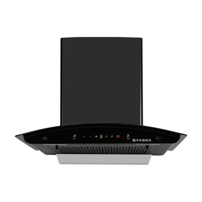 Faber 60 cm Wall Mounted Chimney Gen-I Series MYSTIC BLDC FL HC BK 60 + Faber 60 cm 4 Burner Hob Maxus Series MAXUS HT 604 CRS BR CI AI