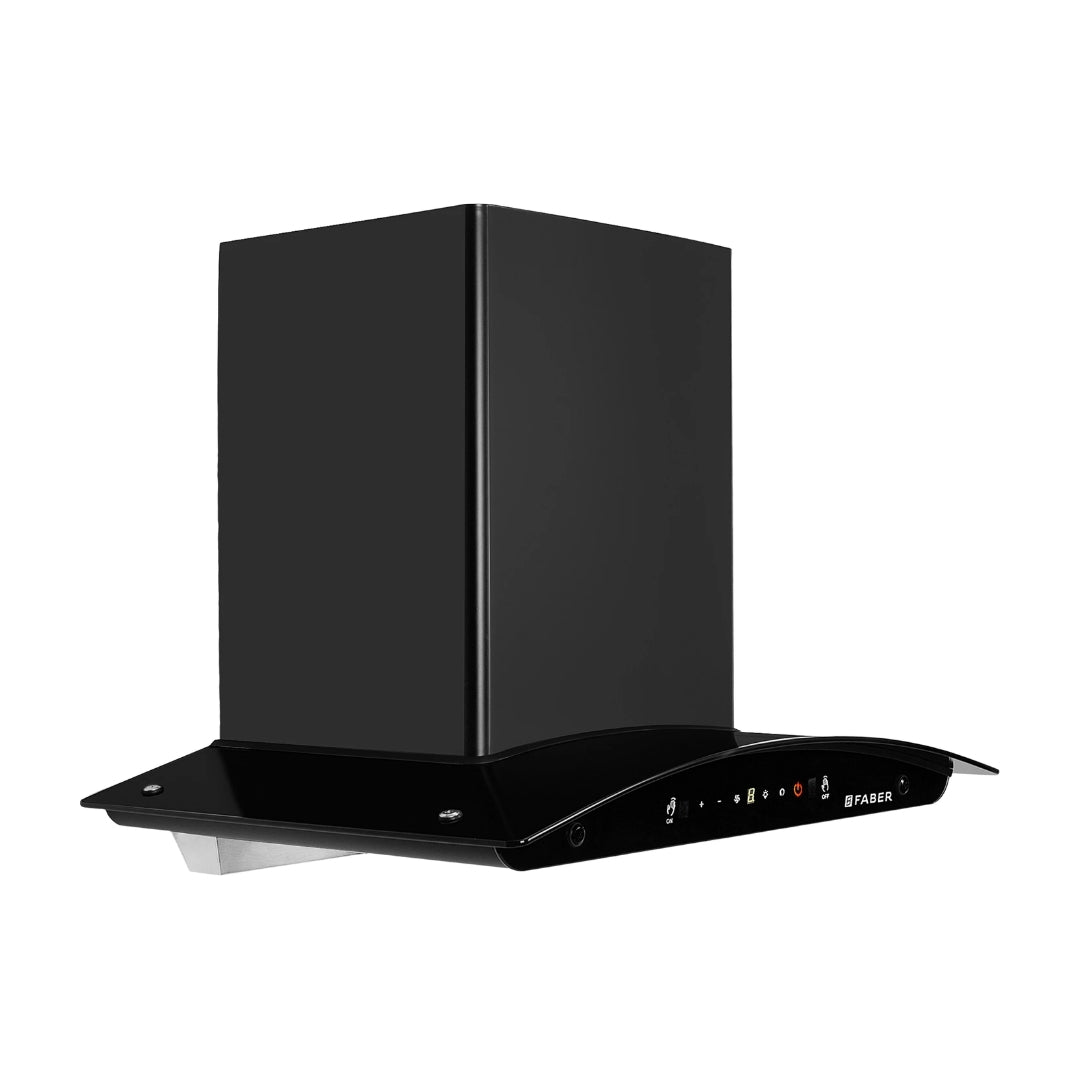 Faber 60 cm Wall Mounted Chimney Gen-I Series MYSTIC BLDC FL HC BK 60 + Faber 60 cm 4 Burner Hob Maxus Series MAXUS HT 604 CRS BR CI AI