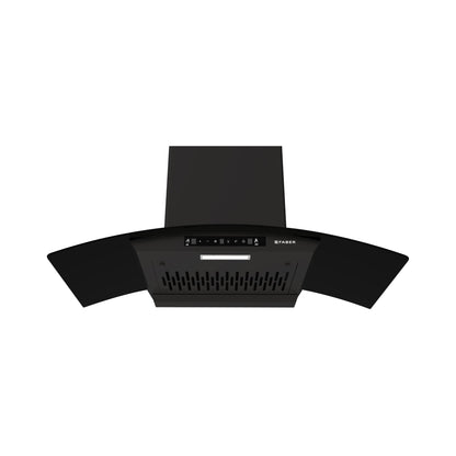 Faber 90 cm Wall Mounted Chimney Zeal Series HOOD ZEAL BLDC HC SC FL BK IN 90 C + Faber 90 cm 4 Burner Hob Experia Series EXPERIA HT 904 ALU AI FFD