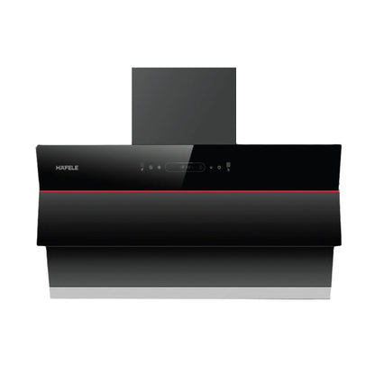 Hafele 90 cm Wall Mounted Chimney Essentia Series RENATA INCLINED 90 + Hafele 80 cm 4 Burner Hob Essentia Series AUGUSTA 480