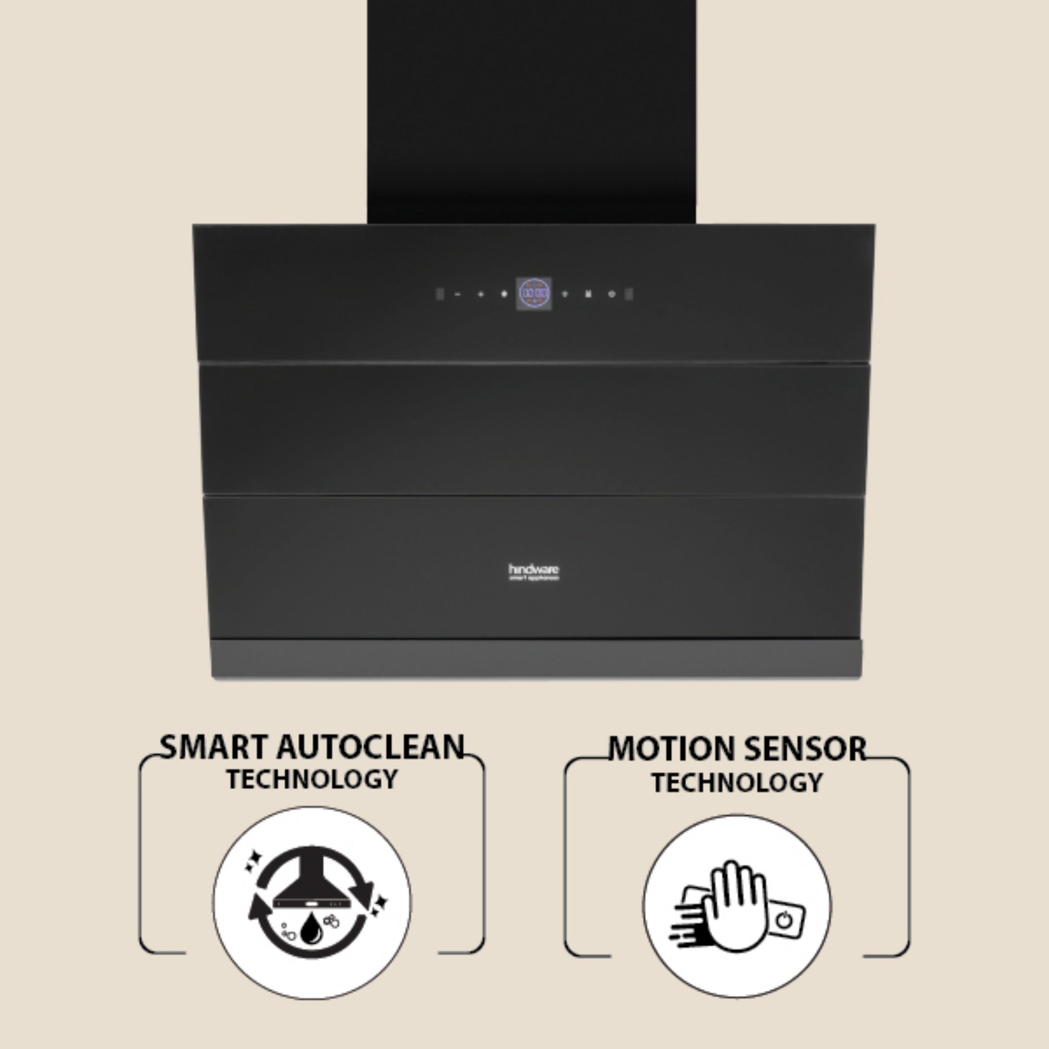 Hindware 75 cm Wall Mounted Chimney ROSINA BLDC 75 IN on Decure.in