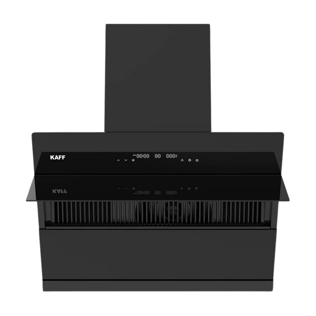 Kaff 75 cm Wall Mounted Chimney ALBURY 75 DC - BLDC + Kaff 80 cm 4 Burner Hob Bellini F BLHF 804X BL