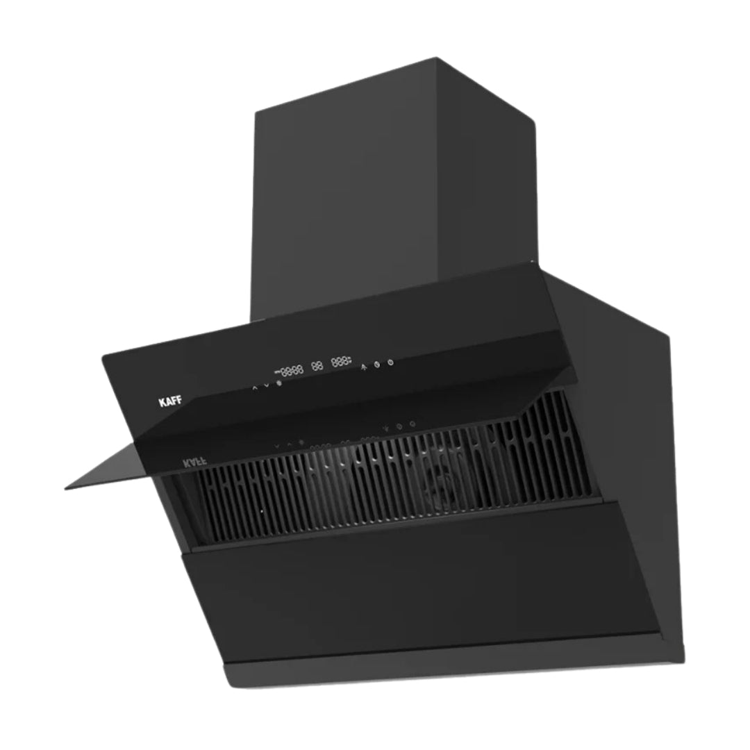 Kaff 75 cm Wall Mounted Chimney ALBURY 75 DC - BLDC + Kaff 80 cm 4 Burner Hob Bellini F BLHF 804X BL