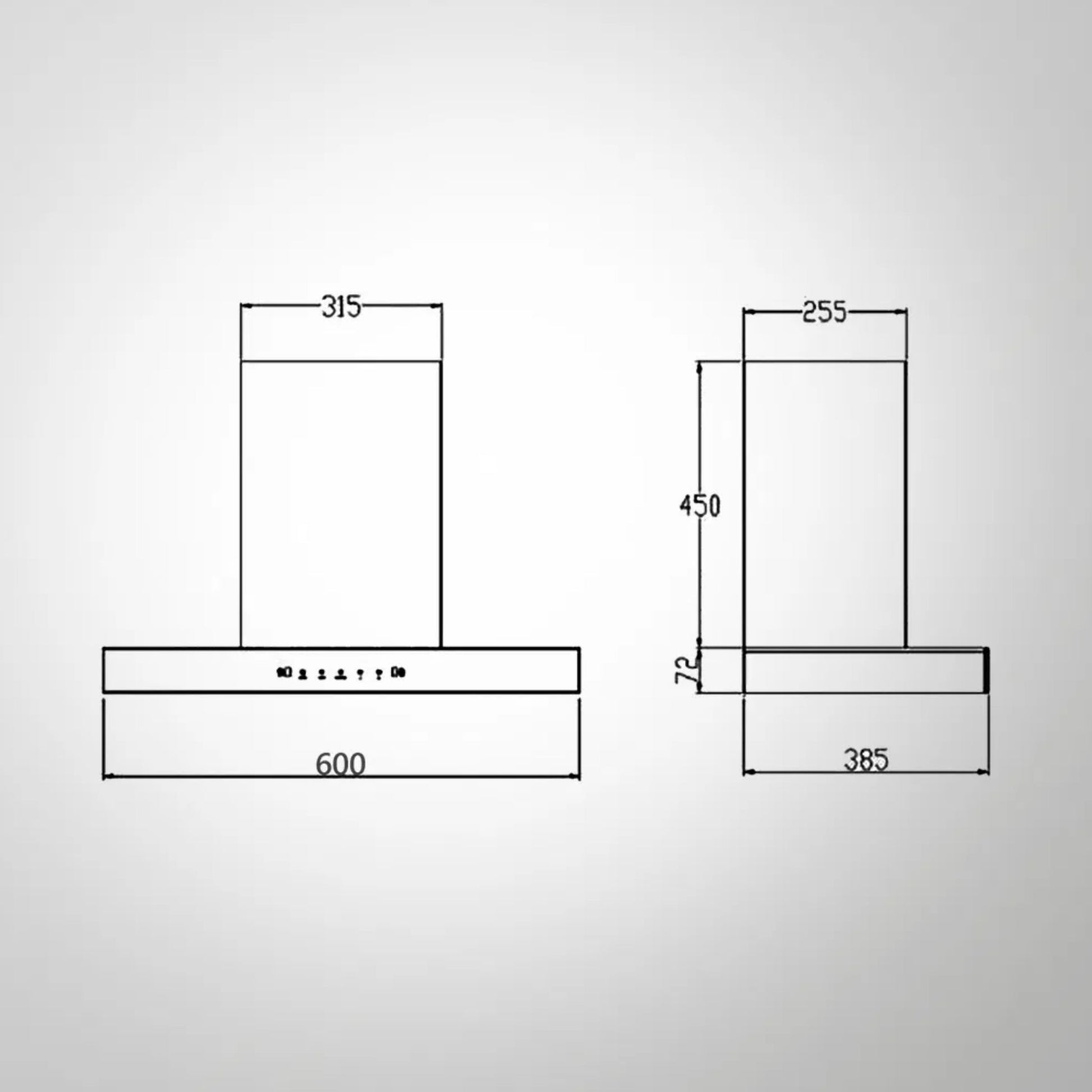 Kaff 60 cm Wall Mounted Chimney CASTO 60 - DC - BLDC + Kaff 60 cm 4 Burner Hob Preston PRS 654